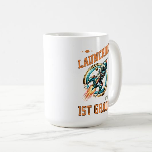 Launching into 1st Grade -Back to School Koffiemok (Voorkant rechts)