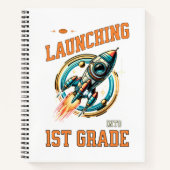 Launching into 1st Grade -Back to School Notitieboek (Voorkant)