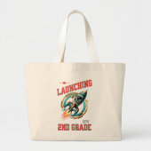 Launching into 2nd Grade -Back to School Grote Tote Bag (Voorkant)