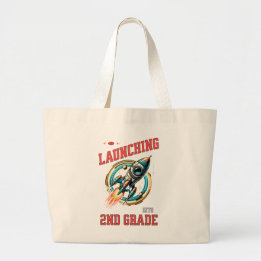 Launching into 2nd Grade -Back to School  Grote Tote Bag