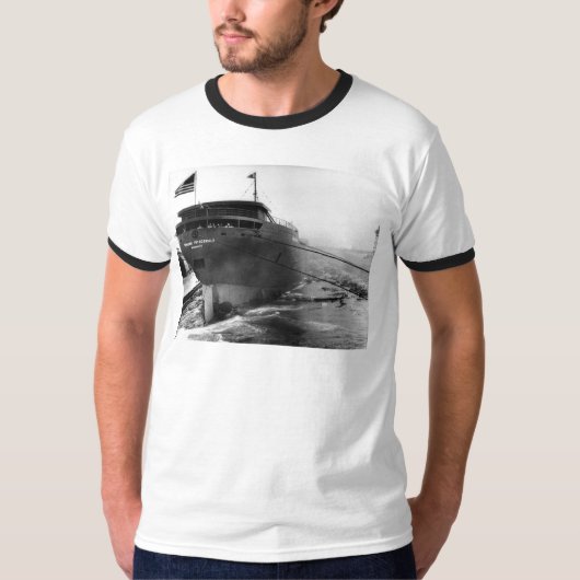 Launching of the Edmund Fitzgerald  6-8-1958 (#3) T-shirt (Voorkant)