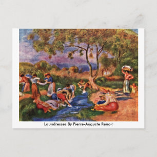 Laundresses door Pierre-Auguste Renoir Briefkaart