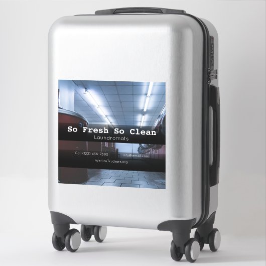 Laundromat company vehicle advertence business sticker (Koffer)