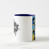 Laundromat Deco Tweekleurige Koffiemok (Center)