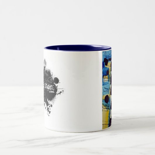 Laundromat Deco Tweekleurige Koffiemok (Center)