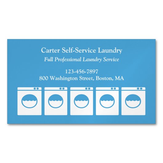 Laundromat Magnetisch Visitekaartje (Voorkant)