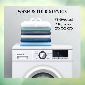 Laundromat Wash and Fold Service aanpassen Raamsticker (Vel 3)