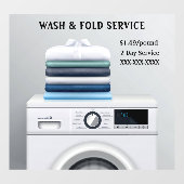 Laundromat Wash and Fold Service aanpassen Raamsticker (Vel)