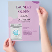 Laundromat wasprogramma flyer (Hand)