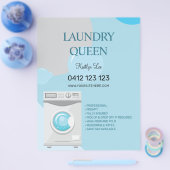 Laundromat wasprogramma flyer (Enkel)