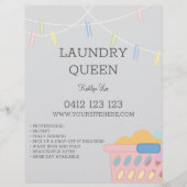 Laundromat wasprogramma flyer (Voorkant)