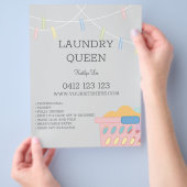 Laundromat wasprogramma flyer (Hand)