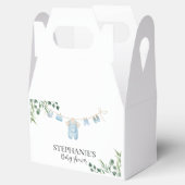 Laundry Blue Greenery Baby shower Bedankdoosjes (Geopend)