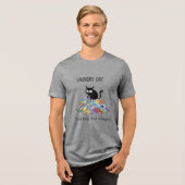 Laundry Day Black Cat Lover Tee Tri-Blend Shirt (Voorkant volledig)