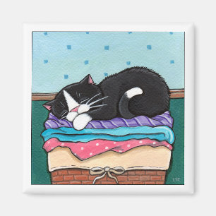 Laundry Day Nap - Kattenmagneet Magneet