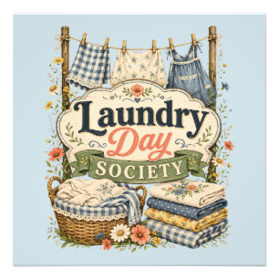 Laundry Day Society Cottagecore Bloemen Foto Afdruk