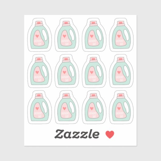 Laundry Day Wasmiddelen Schoonmaak Taken Herinneri Sticker (Vel)