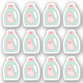 Laundry Day Wasmiddelen Schoonmaak Taken Herinneri Sticker (Voorkant)