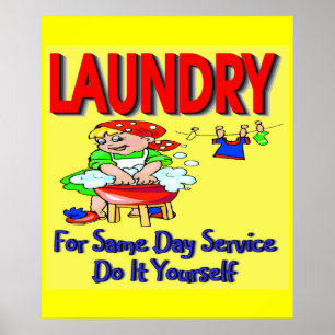 LAUNDRY - Doe het zelf voor de service op dezelfde Poster