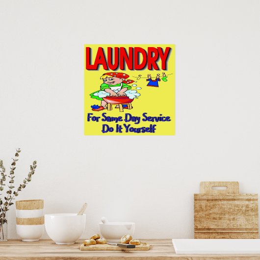 LAUNDRY - Doe het zelf voor de service op dezelfde Poster (Keuken)