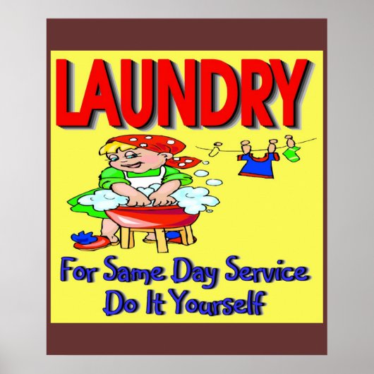 LAUNDRY - Doe het zelf voor de service op dezelfde Poster (Voorkant)