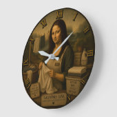 Laundry Funny Mona Lisa Housekeeping Gift Grote Klok (Hoek)