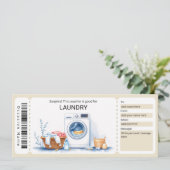 Laundry Gift Certificate  Kaart (Staand voorkant)