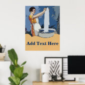 Laundry Lady Poster (Thuiskantoor)