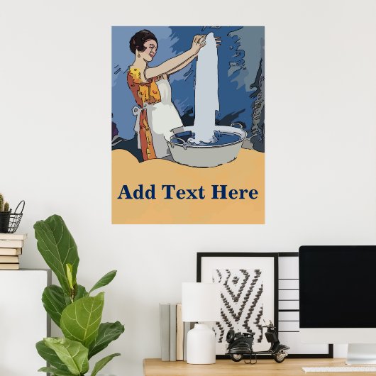 Laundry Lady Poster (Thuiskantoor)