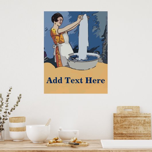 Laundry Lady Poster (Keuken)