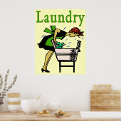 Laundry Lady Poster (Keuken)