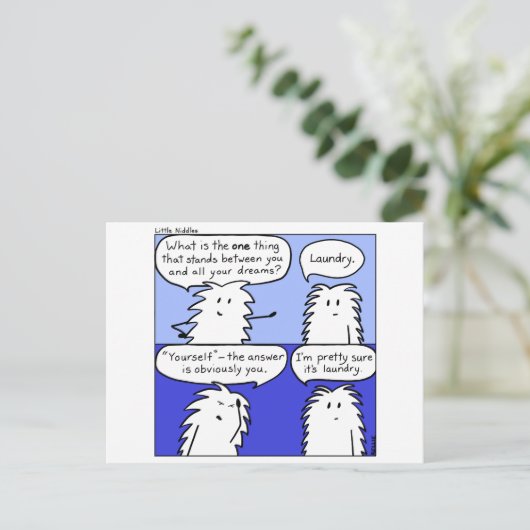 Laundry Little Niddles Briefkaart (Staand voorkant)