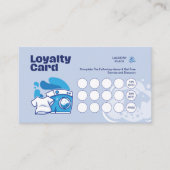 Laundry Modern QR Code Loyalty Kaart (Voorkant)