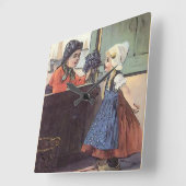 Laundry Room Clock Vierkante Klok (Hoek)