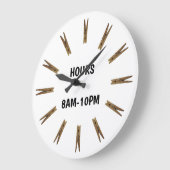 Laundry Room Hours Sign Grote Klok (Hoek)