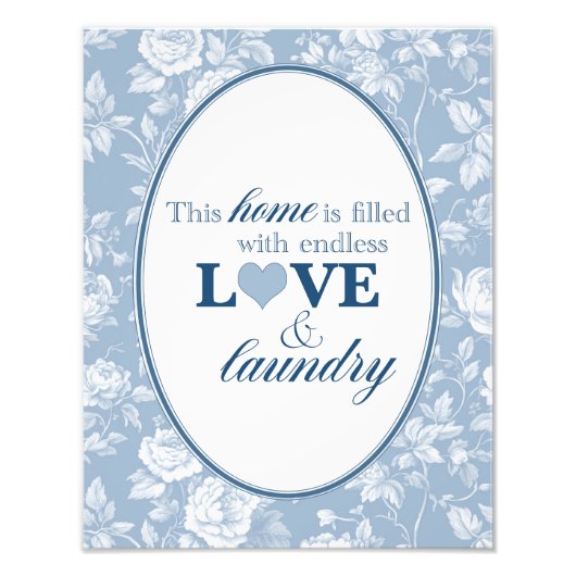 Laundry Room Print | Love and Laundry Foto Afdruk (Voorkant)