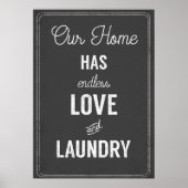Laundry room Quote  Our home has endless love Poster (Voorkant)