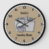Laundry Room Round Clock Grote Klok (Voorkant)