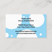Laundry service dry cleaner business card template visitekaartje (Achterkant)