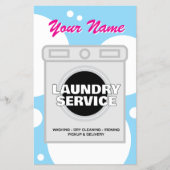 Laundry service dry cleaner laundromat business flyer (Voorkant)