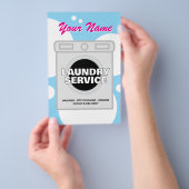 Laundry service dry cleaner laundromat business flyer (Hand)