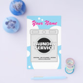 Laundry service dry cleaner laundromat business flyer (Enkel)
