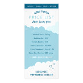 Laundry Service Dry Cleaner Price List Blue White Reclamekaart (Voorkant)
