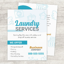 Laundry Services Flyer Sjabloon
