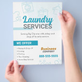 Laundry Services Flyer Sjabloon (Hand)