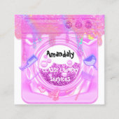 Laundry Washing Cleaning Service QR Code White Vierkante Visitekaartje (Voorkant)