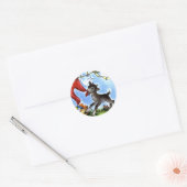Laundy Thief Ronde Sticker (Envelop)