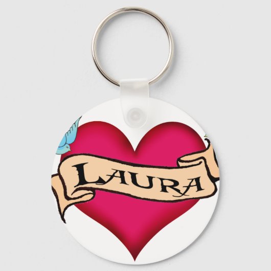 Laura - Aangepast Tattoo T-shirts en cadeautjes Sleutelhanger (Voorkant)