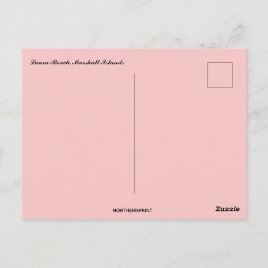 Laura Beach Marshall Islands Briefkaart (Achterkant)