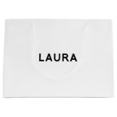 Laura Elegant Gift Bag in zwart-wit Groot Cadeauzakje (Voorkant)